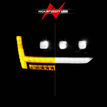 Load image into Gallery viewer, ANZO 19-24 RAM 1500 (New Body/OE Halogen) Full LED Proj Headlights DRL/SeqSig Black - Pass. Side