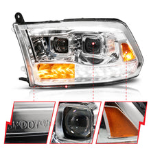 Load image into Gallery viewer, ANZO 09-19 Dodge RAM 1500 / 10-18 2500/3500 LED Proj Headlights SeqSig Chrome - Pair
