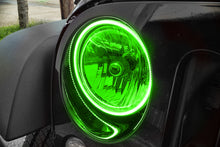 Load image into Gallery viewer, Oracle 07-17 Jeep Wrangler Surface Mount LED Headlight Halo Kit - Green