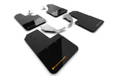 Rally Armor 21-25 Ford Bronco (Steel Bmpr - NO Rptr/Sprt - NO RR/RB) Blk Mud Flap w/Cy Orange Logo