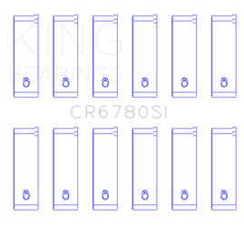 King Engine Bearings Chrysler 2.7L (Size +0.25mm) Connecting Rod Bearing Set