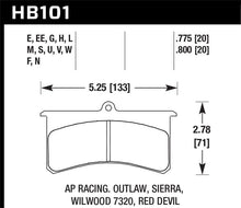 Load image into Gallery viewer, Hawk Performance AP Racing/Outlaw Sierra ER-1 Motorsport Brake Pads