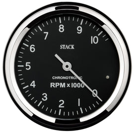 Autometer Chronocentric Tachometer - 80mm Blk - 0-10K RPM