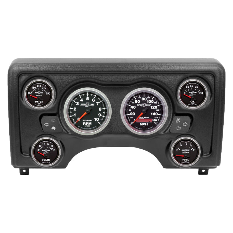 Autometer Sport-Comp II Direct Fit Dash Kit 97-06 Jeep TJ (2 x 3-3/8in. / 4 x 2-1/16in.)