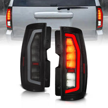 Load image into Gallery viewer, Anzo 07-14 Chevrolet Suburban / 07-14 GMC Yukon Black Full LED Tail Light Plank Style w/ Smoke Lens