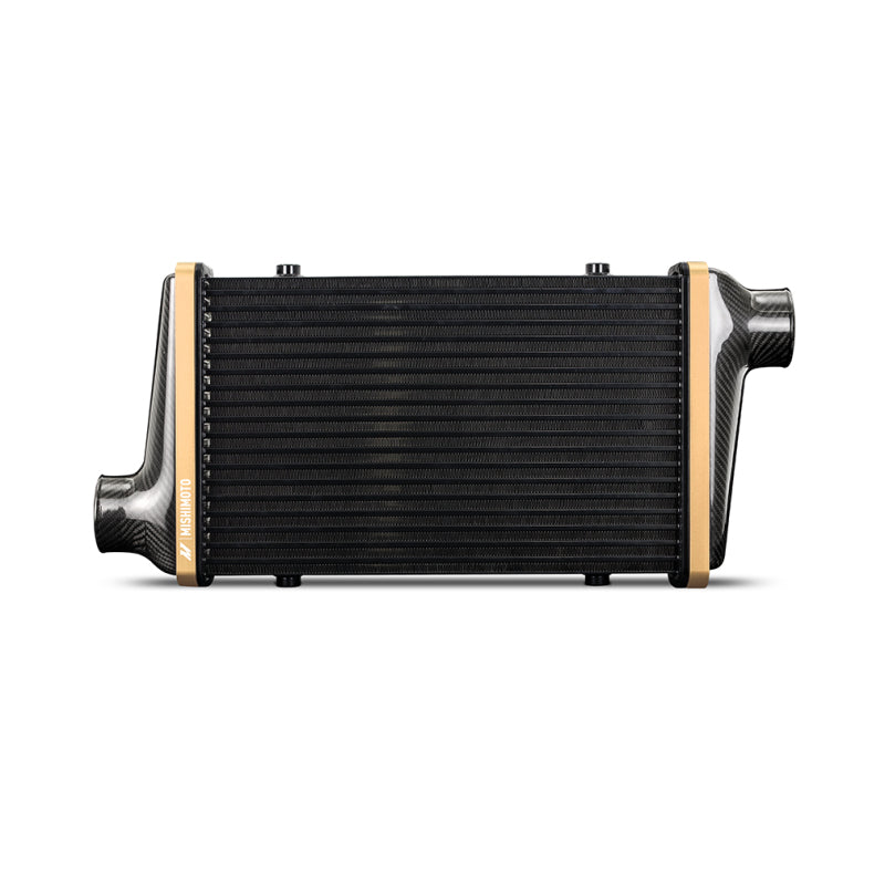 Mishimoto Universal Carbon Fiber Intercooler - Matte Tanks - 525mm Gold Core - C-Flow - R V-Band