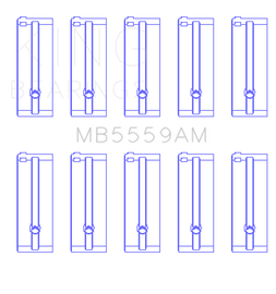 King Engine Bearings Isuzu 4Zb1 (Size +0.25mm) Main Bearing Set
