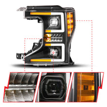 Load image into Gallery viewer, ANZO 20-22 Ford Super Duty (Halogen) Z-Series Full LED Proj Headlights SeqSig - Driver Side ONLY