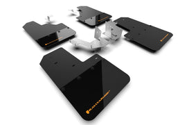 Rally Armor 21-25 Ford Bronco (Plstc Bmpr - NO Rptr/Sprt - NO RR/RB) Blk Mud Flap w/Cy Orange Logo