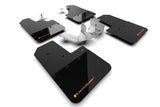 Rally Armor 21-25 Ford Bronco (Plstc Bmpr - NO Rptr/Sprt - NO RR/RB) Blk Mud Flap w/Cy Orange Logo