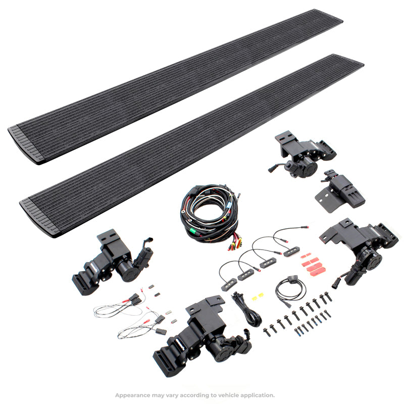Go Rhino 23-24 Toyota Sequoia 4dr (Excl. Hybrid) E1 Electric Running Board Kit - Bedliner Coating