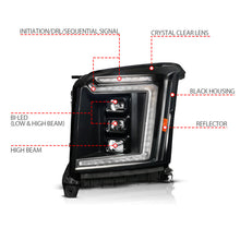 Load image into Gallery viewer, ANZO 15-20 GMC Yukon (Incl XL - Factory Halogen Models) Full LED Proj Headlights Black - Driver Side