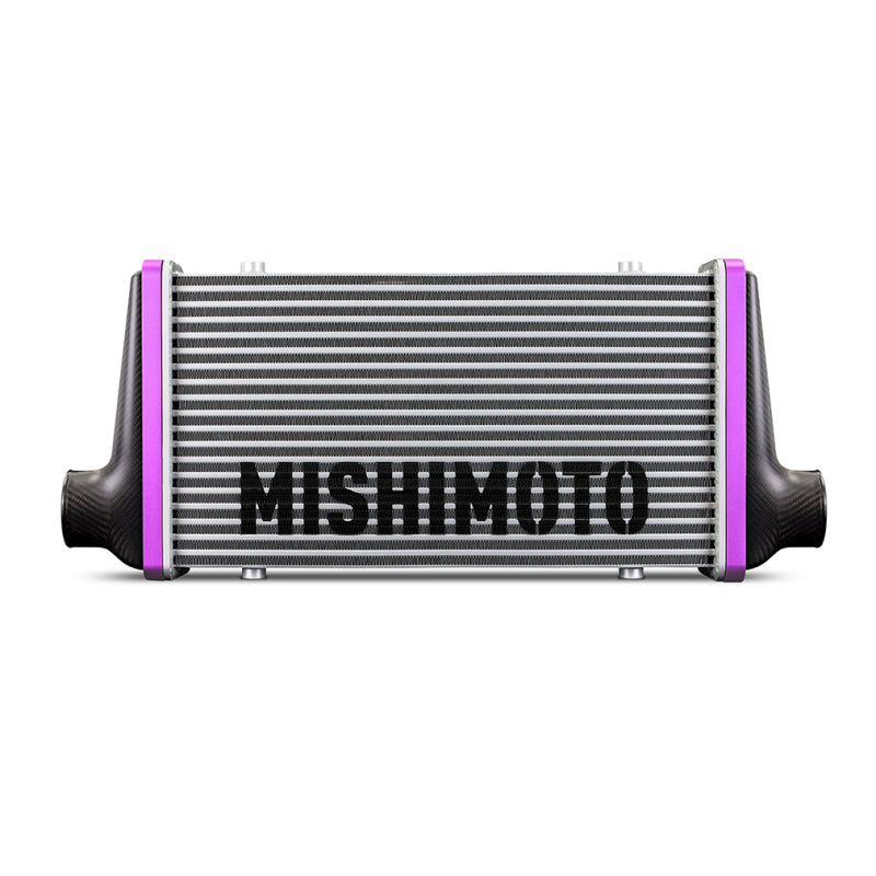 Mishimoto Universal Carbon Fiber Intercooler - Matte Tanks - 525mm Silver Core - S-Flow - P V-Band