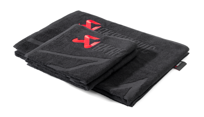Akrapovic Towel Set - Black w/ Red Logo
