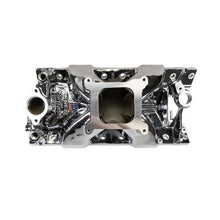 Load image into Gallery viewer, Edelbrock Chevy SB Victor Jr. 23 Degree Intake Manifold - Chrome Plasma Finish