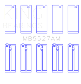 King Engine Bearings Toyota 4A-Fe/5A-Fe/7A-Fe (Size +0.75mm) Main Bearing Set