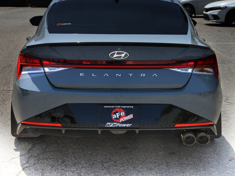 aFe Takeda Axle-Back Exhaust System Hyundai Elantra N Line 21-25 L4-1.6L- Carbon Fiber Tip