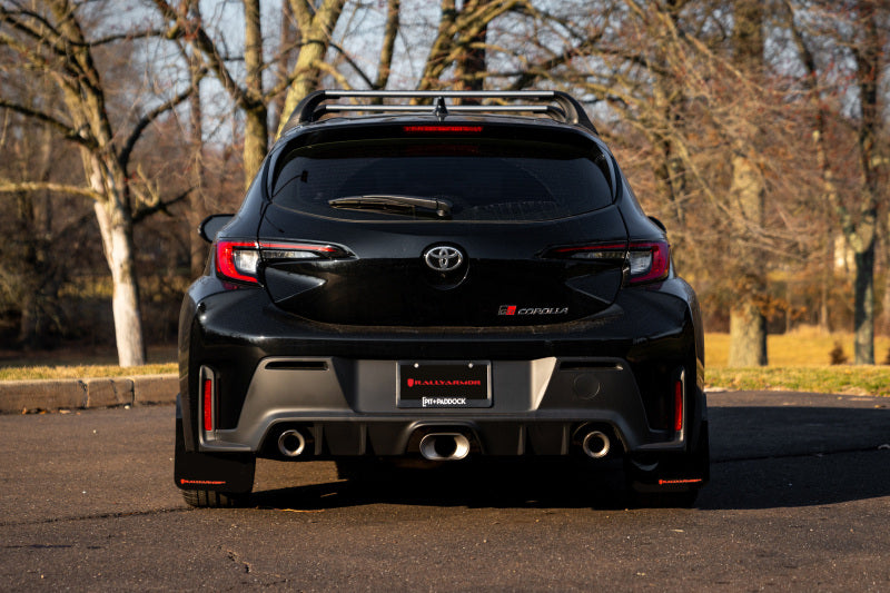 Rally Armor 23-26 Toyota GR Corolla Black Mud Flap w/Light Blue Logo