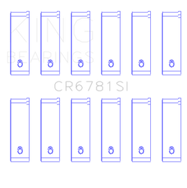 King Engine Bearings Chrysler 2.7L (Od+.002in) (Size +0.75mm) Connecting Rod Bearing Set