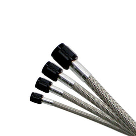 Nitrous Express 8AN 18in Stainless Steel Braided Hose (Black Ends)