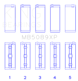 King Engine Bearings Toyota 1Rz/2Rz/3Rz (Size +.026mm) Main Bearing Set