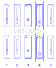 Load image into Gallery viewer, King Engine Bearings Chevrolet/Isuzu Ohv Ln2 (Size +1.0mm) Main Bearing Set