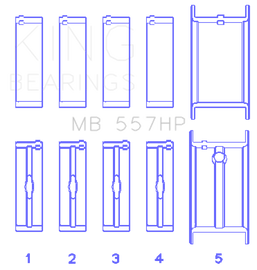 King Engine Bearings General Motors 75+ 262/267/302/307/327/327/350 Main Bearing Set
