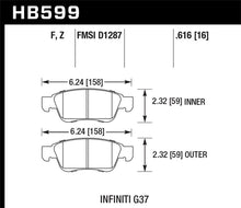 Load image into Gallery viewer, Hawk 14-15 Infiniti Q60 HPS 5.0 Front Brake Pads