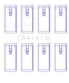 King Engine Bearings Isuzu 4Zb1/4Zd1/G130/G161/G201 (Size +0.75mm) Connecting Rod Bearing Set