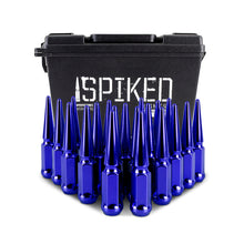 Load image into Gallery viewer, Mishimoto Steel Spiked Lug Nuts M12x1.5 20pc Set - Blue
