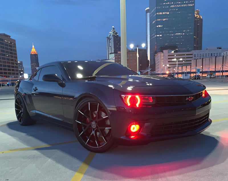 Oracle 14-15 Chevrolet Camaro Non-RS LED Round Style Headlight Halo Kit - Red