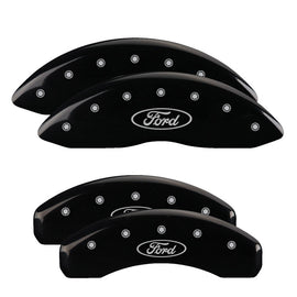 MGP 4 Caliper Covers Engraved 21-24 Ford F150 Brake Caliper Covers - Front & Rear Set - Black