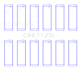 King Engine Bearings Ford V6 Triton/Ohv (Size +1.0mm) Connecting Rod Bearing Set