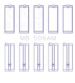 King Engine Bearings Toyota 22R (Size +0.75mm) Main Bearing Set