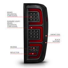 Load image into Gallery viewer, ANZO 19-23 GMC Sierra 1500/2500HD/3500HD Smoke Black Replacement Full LED Bar Tail Light