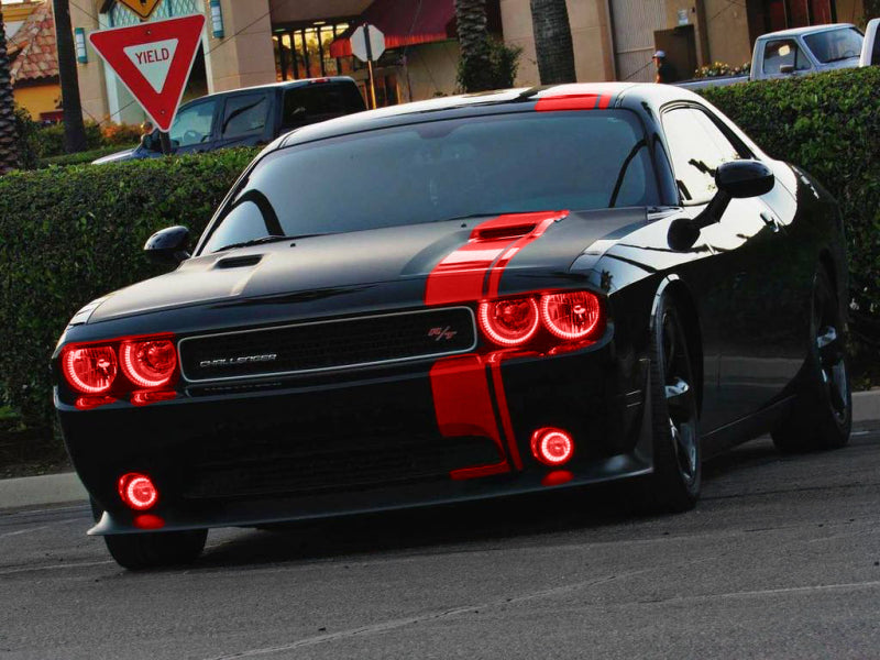 Oracle Dodge Challenger 08-14 LED Waterproof Halo Kit - Red
