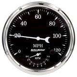 Auto Meter Old Tyme Black Tach/Speedo 5in. - 120mph & 8k RPM