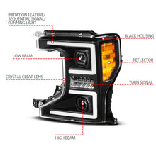 Load image into Gallery viewer, ANZO 20-22 Ford Super Duty (Halogen) Z-Series Full LED Proj Headlights SeqSig - Driver Side ONLY
