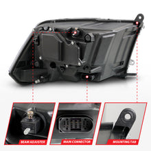 Load image into Gallery viewer, ANZO 09-19 Dodge RAM 1500 / 10-18 2500/3500 LED Proj Headlights SeqSig Black - Pair