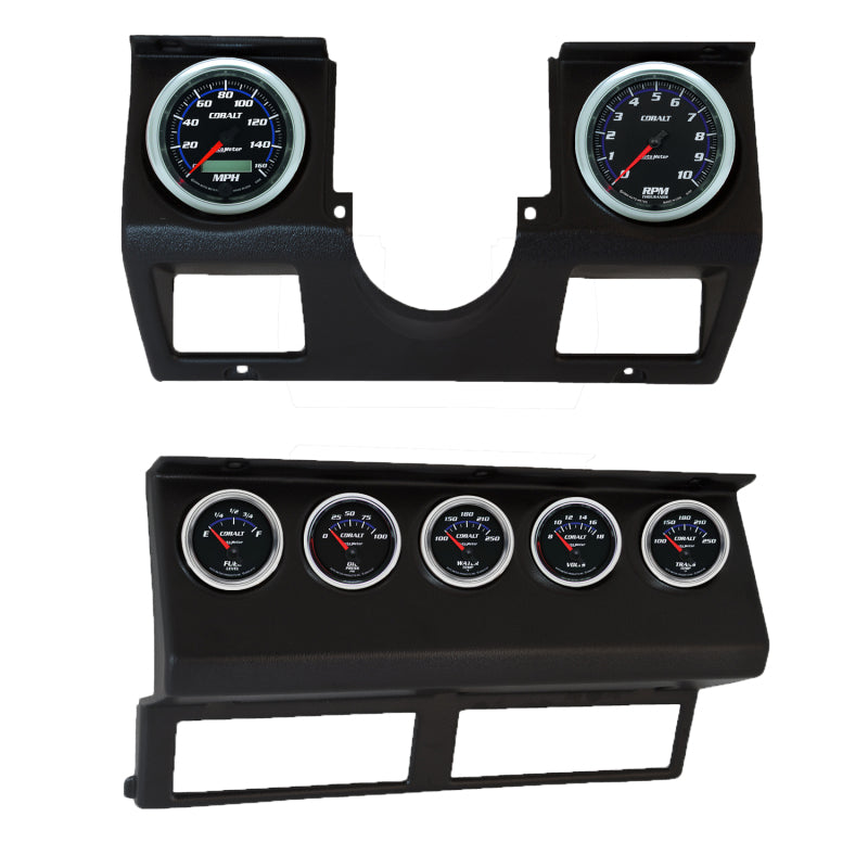Autometer Cobalt Direct Fit Dash Kit 87-96 Jeep Wrangler YJ (Tach/MPH/FL/OilP/WTMP/VLT/TRNS)