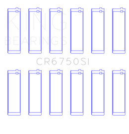 King Engine Bearings Opel X30Xe (Ecotech) (Size +0.25mm) Connecting Rod Bearing Set
