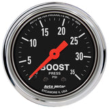 AutoMeter Gauge Boost 2-1/16in. 35 PSI Mechanical Traditional Chrome
