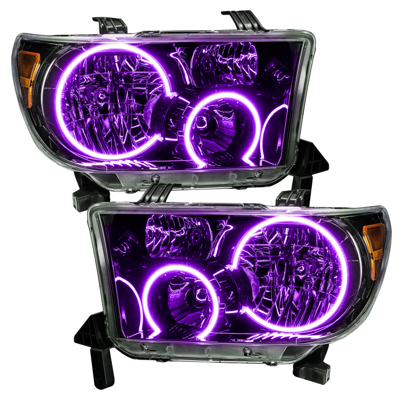 Oracle 07-11 Toyota Tundra Pre-Assembled Headlights - Black Housing - w/ BC1 Controller