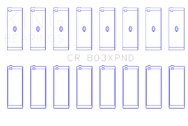 King Engine Bearings Chevrolet SBC 265Ci 283Ci 327Ci (Size STDX) Connecting Rod Bearing Set