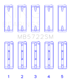 King Engine Bearings Mitsubishi 4B11T Turbo Evo X/2007+ (Size +0.50mm) Main Bearing Set