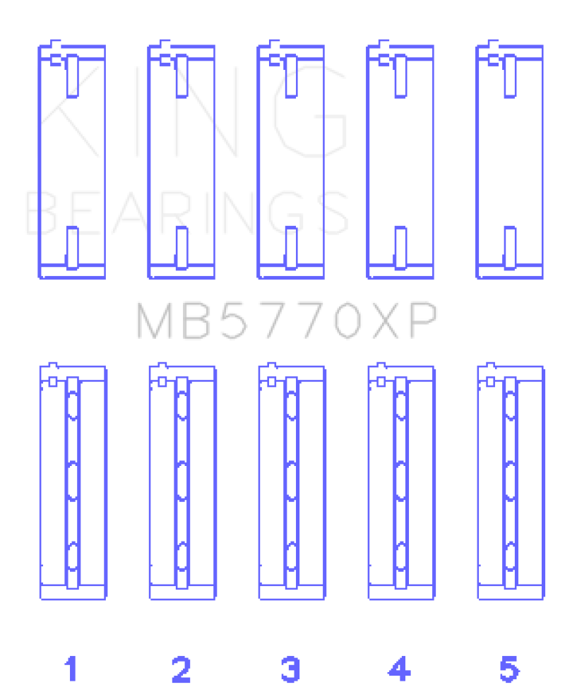 King Engine Bearings Nissan VK45DD/E/ VK50VE/ Vk56DE/VD (Size 0.25) Main Bearing Set