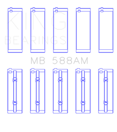 King Engine Bearings Renault C1E/E7F/K7J/C1J/C6J (Size +0.50mm) Main Bearing Set