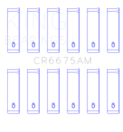 King Engine Bearings Chrysler 3.3/3.8 V6 (Size +0.25mm) Connecting Rod Bearing Set