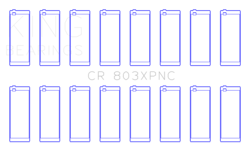 King Engine Bearings Chevrolet SBC 265CI/283CI/327CI (Size 001) Connecting Rod Bearing Set of 8