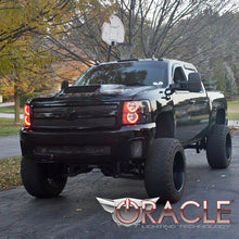 Load image into Gallery viewer, Oracle 07-13 Chevrolet Silverado LED Round Style Headlight Halo Kit - Red